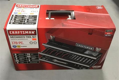 craftsman 178 piece mechanic tool set with metal tool box|CRAFTSMAN 178 TOOL SET WITH CRAFTSMAN 3 .